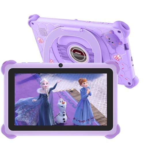 Kids Tablet 7 inch Tablet for Kids 32GB Toddler Tablet with Case, Android Kids Learning Tablet with WiFi Youtube Parental Control, Bluetooth, Preinstalled Educational Contents for Girls Boys, Purple