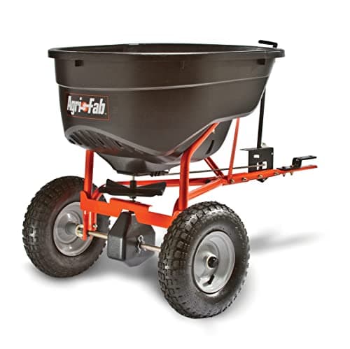 Agri-Fab 45-0463 130 lb. Tow-Behind Lawn & Garden Broadcast Spreader for Seed,Fertilizer,Salt,Ice Melt; Easy to use Flow Control from Seat of Riding Lawn Mower