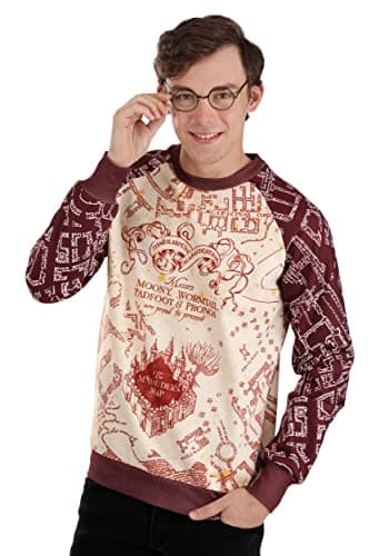 Fun Costumes Adult Harry Potter Marauder's Map Sweatshirt Large