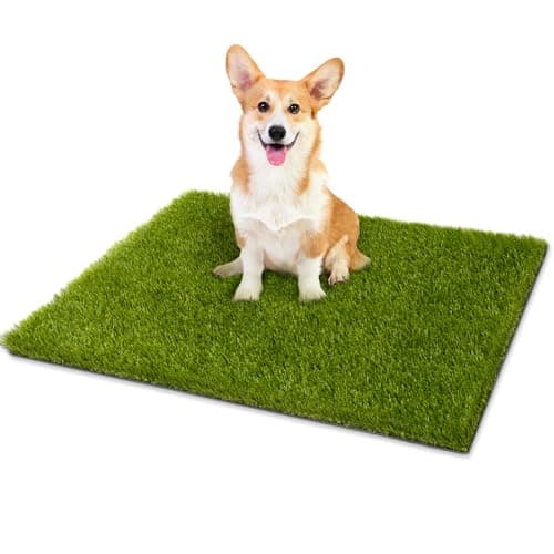 CooRug Fake Grass, 30 x 17 Inches Artificial Grass for Dogs, Realistic Turf for Indoor Outdoor Door Mat Balcony Patio Lawn Decoration