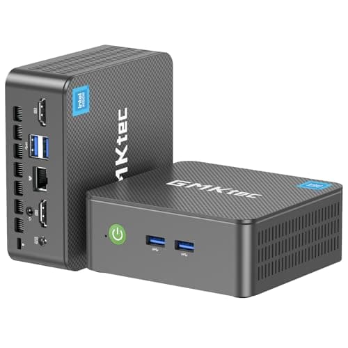 GMKtec Mini PC, Intel N100 Windows 11 Pro (3.4GHz), 16GB DDR4 1TB PCIe M.2 NVMe SSD, Desktop Computer 4K Dual HDMI Display/4x USB3.2/WiFi 6/BT5.2/RJ45 Ethernet Nucbox G3