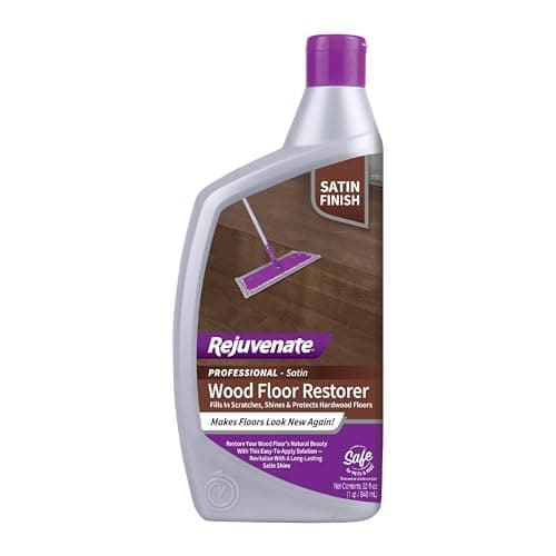 Rejuvenate Professional Wood Floor Restorer and Polish with Durable Finish Easy Mop On Application Satin Finish 32oz