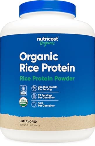 Nutricost Organic Rice Protein Powder (5 LB) - Gluten-Free, GMO-Free