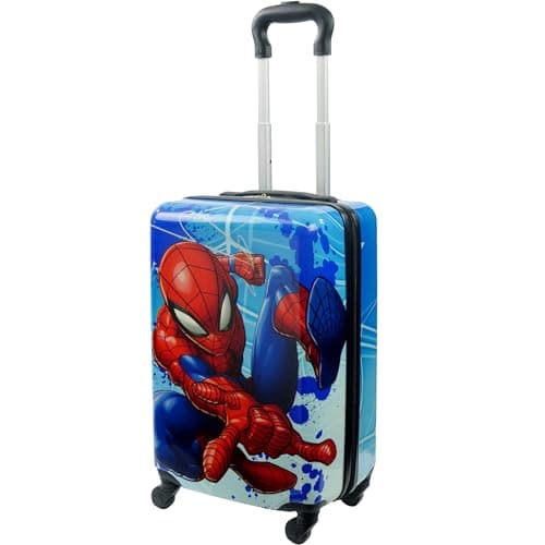 FUL Marvel Spider-Man 21 Inch Kids Carry On Luggage, Hardshell Rolling Suitcase with Spinner Wheels, Multi