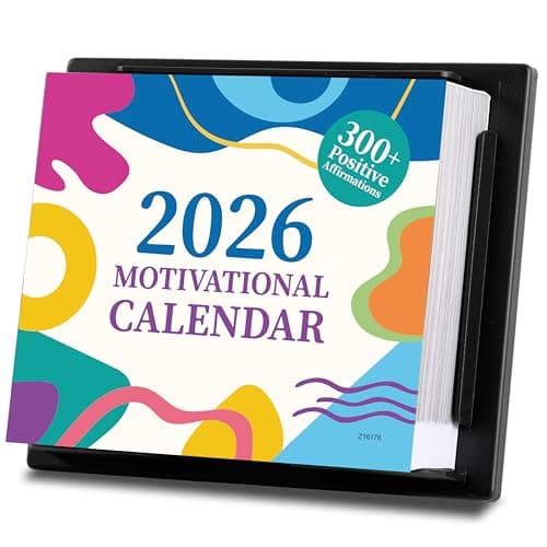 2026 Motivational Calendar, 4.8"x5.8", 2026 Desk Calendar with Inspirational Thoughts, Jan. 2026 - Dec. 2026, Includes 300+ Positive Quotes and Affirmations, Enjoy a Whole Year of Inspirational Quotes
