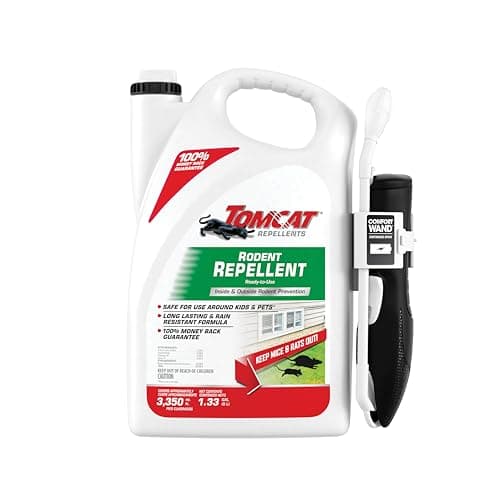 Tomcat Repellents Rodent Repellent Ready-to-Use — Indoor & Outdoor Mouse and Rat Deterrent with Peppermint, Cinnamon & Garlic Essential Oils, 1 Gallon, 1 gal.