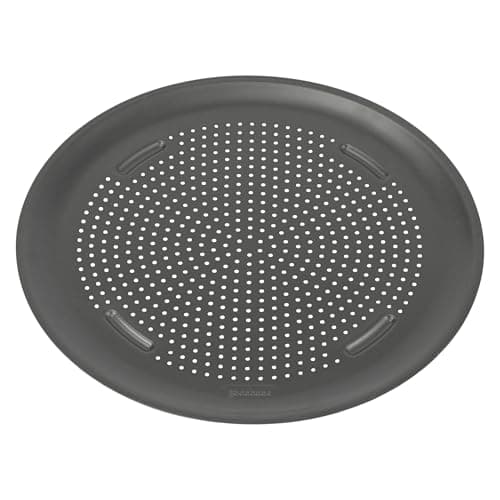 GoodCook AirPerfect Nonstick 16” Pizza Pan – Pizza Tray for Oven, Perforated Round Pizza Pan, Carbon Steel Baking Pan, Homemade, Frozen & Leftover Slices