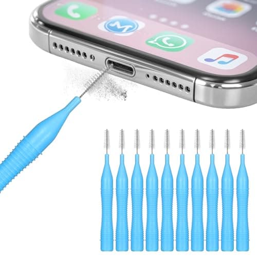 10 Pack Cell Phone Cleaning Kit, Anti-Clogging Mini Cleaning Dust Remover Tools for 17 16 Pro Max Speaker and Receiver, Multifunctional Mini Brushes Cleaner for Headphones Tablet Computer Camera