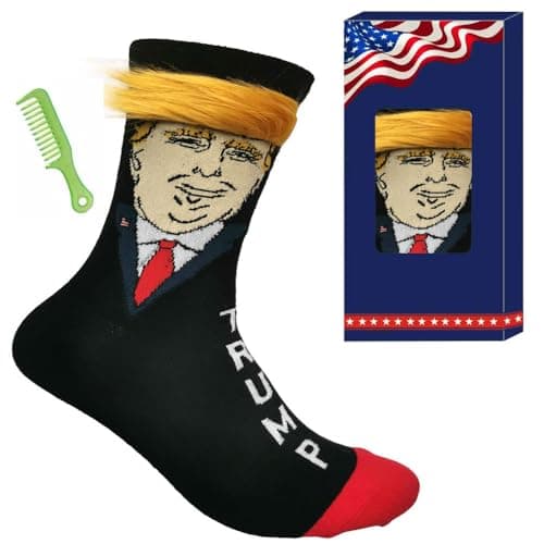 FYSN Trump Socks - Unisex Funny Gift Socks Novelty President 2024 (Santa,One_Size)
