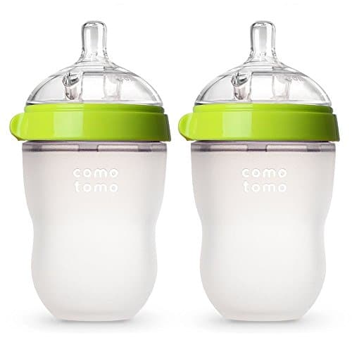 Comotomo Baby Bottle Double Pack, Green, 8oz