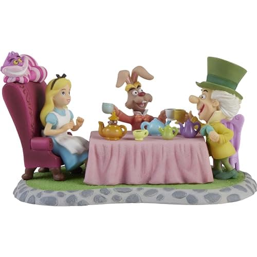 Precious Moments Alice in Wonderland Figurine | I’m Mad About You Disney Alice in Wonderland Resin Figurine | Tea Party | Mad Hatter | Disney Decor