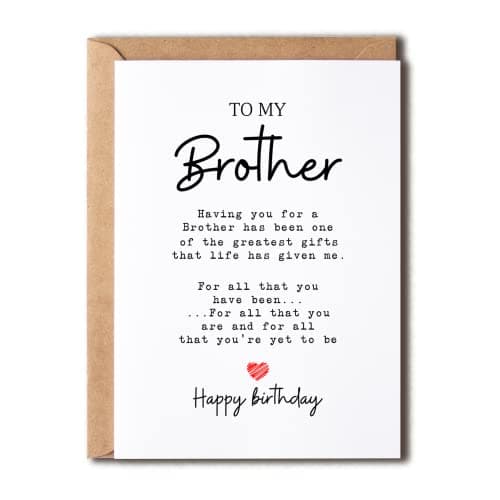 To My Brother - Brother Birthday Card - Brother Is The Greatest Gifts In My Life - Birthday Card For Brother - Gift For Brother Card- Christmas Gifts For Brother