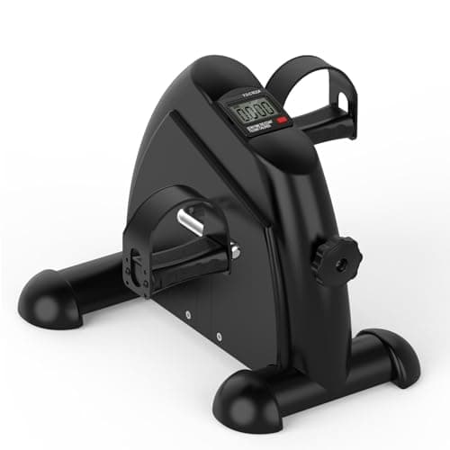 FITKS360 Under Desk Elliptical & Mini Exercise Bike – Seated Electric Leg Exerciser & Magnetic Pedal Machine for Seniors Arms & Legs Workout with Remote, LCD Display & 5 Adjustable Resistance/Speeds