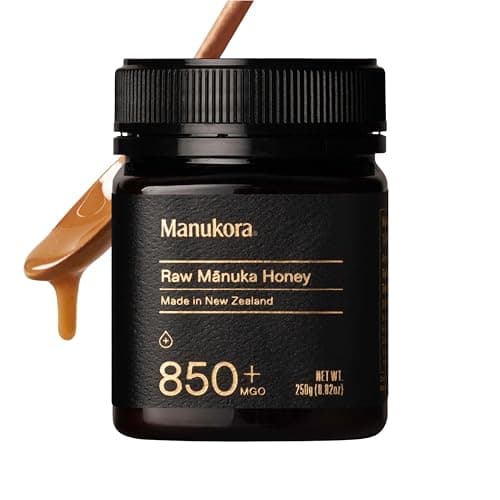 Manukora Raw Manuka New Zealand Honey MGO 850+, Non-GMO, Monofloral, 3rd-Party Tested, Glyphosate Residue Free Certified, 2000+ Natural Compounds, Traceable Hive-to-Hand, Digestive & Immune Support – 250g