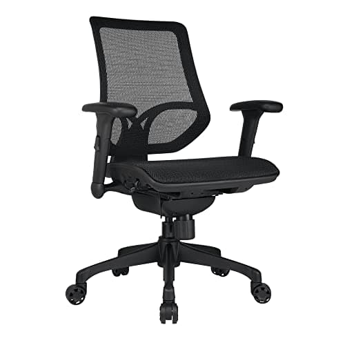 WorkPro® 1000 Series Ergonomic Mesh/Mesh Mid-Back Task Office Chair, Black/Black, BIFMA Compliant