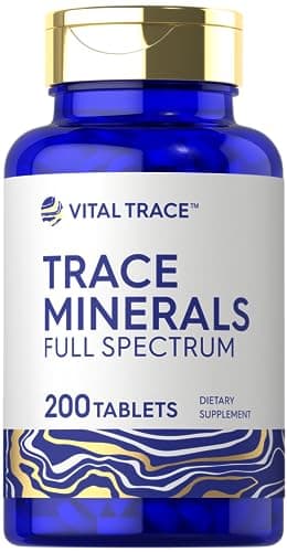 Carlyle Trace Minerals | 200 Tablets | Full Spectrum Supplement | Non-GMO & Gluten Free Complex | by Vital Trace