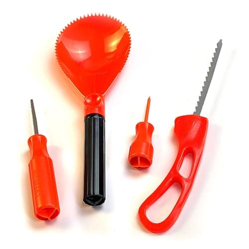 Pumpkin Masters Premium All in One Carving Kit – Comprehensive Halloween Pumpkin Carving Kit with Large Handled Tools and New Patterns