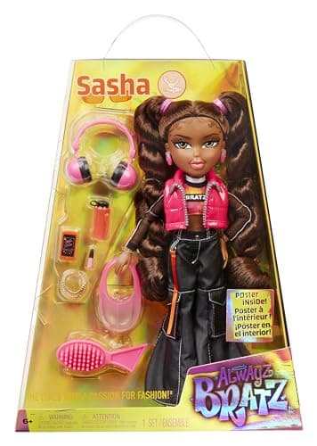 Bratz Alwayz Sasha Fashion Doll with 10 Accessories and Poster