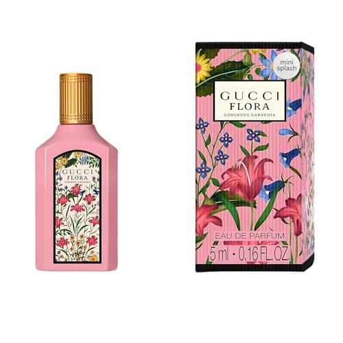 Gucci Flora Gorgeous Gardenia Perfume for Women EDP Mini Splash Top 0.16 Fl Oz