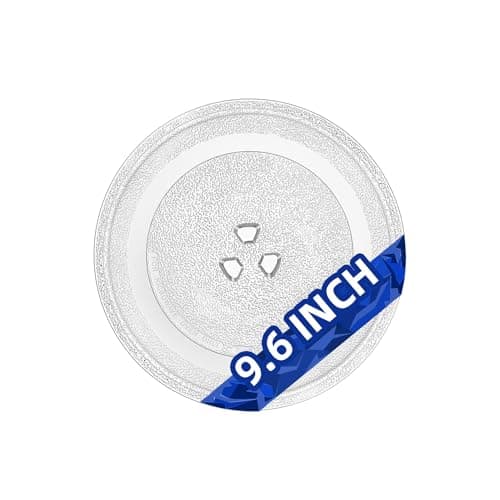 9.6 Inch Microwave Glass Plate - Durable Replacement Microwave Glass Plate for Small & Retro Microwaves (0.7 Cu Ft, 700W), Good Price Quick Fix