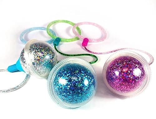 KESS Ice Hopper, Ankle Jumping Ball, Toy Hopper Ball, Glitter Skip Ball, Improve Coordination & Exercise in a Fun Way, Great Gift for Birthdays & Party Favors, Color May Vary