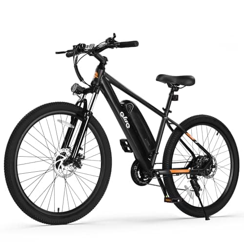 Qlife Racer Electric Bike for Adults - 21-Speed Mountain Lightweight Ebike with Peak 750W 22MPH Brushless Motor, 375Wh Removable Battery, 26X2.1 Tire Step Over E-MTB, Up to 40 Miles,Black