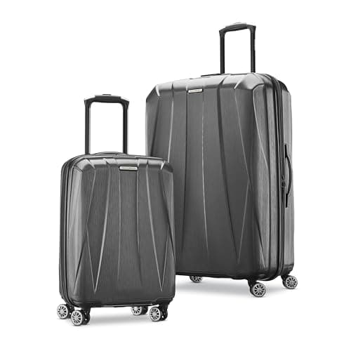 Samsonite Centric 2 Hardside Expandable Luggage with Spinner Wheels, 2-Piece Set (20/24), Black