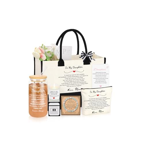 JSENGIFT Daughter Birthday Gifts from Mom, Mothers Day Christmas Birthday Gifts for Daughter Basket Set of 6