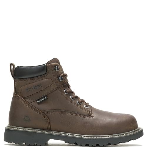 Wolverine Men's Floorhand Waterproof Work Boot, Dark Brown, 10.5