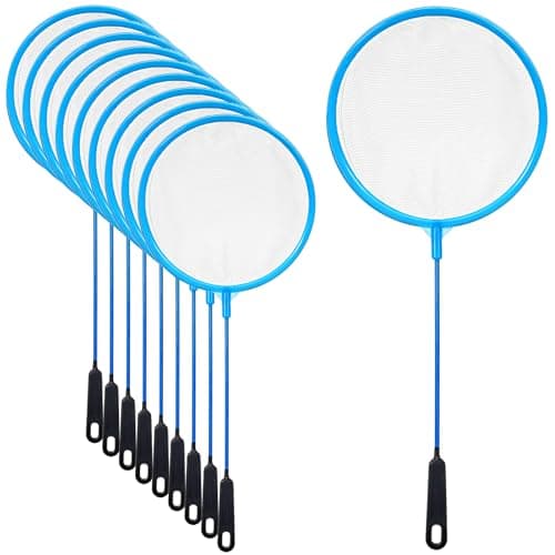 10 PCS Aquarium Fish Net, Fish Net for Fishs Tank High Density Mesh Nylon Cleaner Nets Aquarium Nets Fine Mesh, Round Brine Shrimp Net-Fish Tank Filter for All Fishs