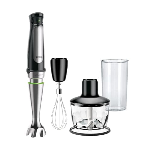 Braun MultiQuick 7 3-in-1 Immersion Blender with Food Processor – Powerful Handheld Electric Stick Blender - Emulsifier for Chopping, Beating & Whisking - Ideal for Soup, Puree, Smoothies & More