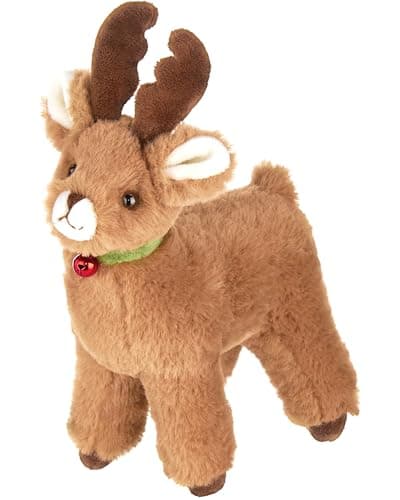 Bearington Christmas Stuffed Animals Christmas Plush Reindeer Holiday Toys for Kids, Boys, Girls - Joly 6"