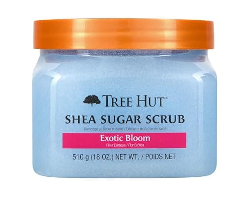 Tree Hut Exotic Bloom Shea Sugar Scrub | Exfoliating Scrub Removes Dry Skin for a Soft & Natural Glow | Ultra Hydrating | Vegan, Free of Parabens, Formaldehyde Donors, & Sulfates | 18 fl oz.