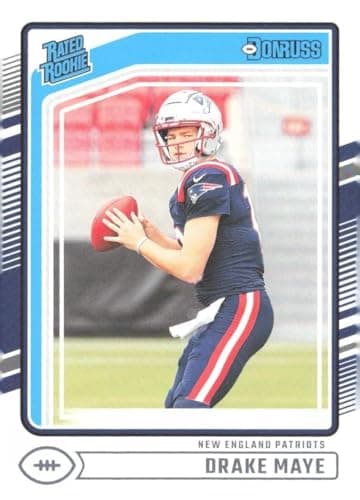 2024 Donruss #379 Drake Maye Rated Rookie New England Patriots NFL Football Base Trading Card