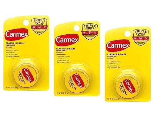 Carmex Lip Balm Pot, Original, 0.25 ounce (Pack of 3)