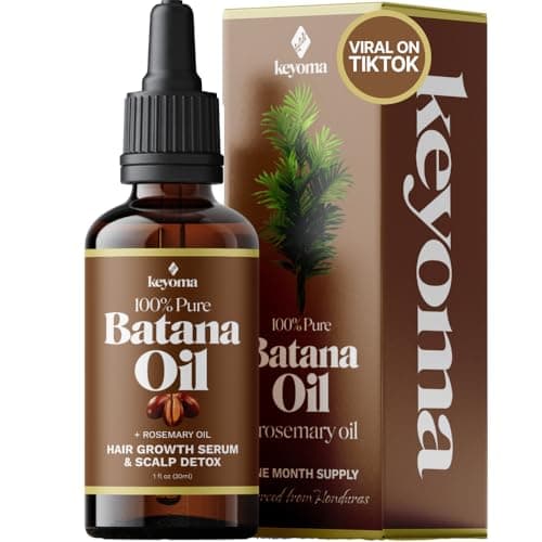 Keyoma Hair Oil with Rosemary for Hair Growth - 100% Organic Batana Oil from Honduras - Reduce Hair Loss & Detox Your Scalp (30 mL)