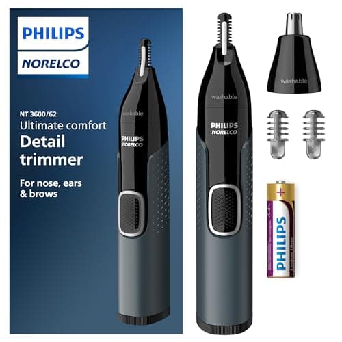 Norelco Philips Nose Trimmer 3000, for Nose, Ears Eyebrows, NT3600/62