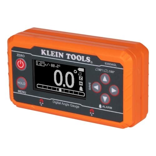 Klein Tools 935DAGL Digital Level Angle Finder with Programmable Angles, Measures 0 - 90 and 0 - 180 Degree or Dual Axis Bullseye Ranges