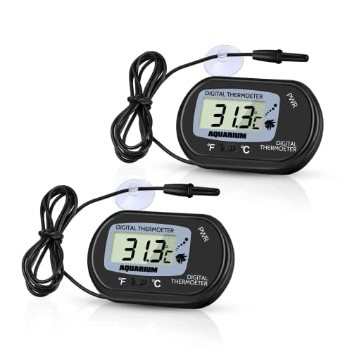 ZACRO 2 Pack Digital Aquarium Thermometer, Fish Tank Thermometer, Water Thermometer with Large LCD Display,Reptile Thermometer for Fish Tank Water Terrarium