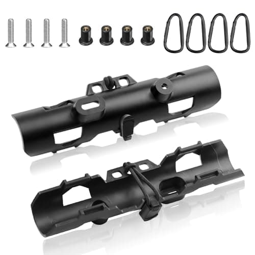 Track Mount Kayak Paddle Holder, Fits Standard Paddles, Secure 2-Point Locking System​（2 Pack）