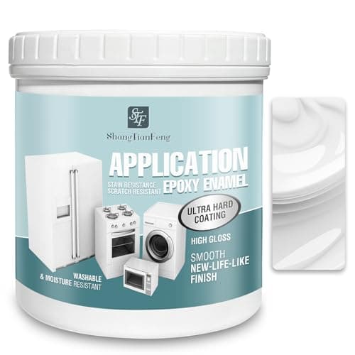 White Appliance Paint, 32 Oz – High Gloss Finish for Home Appliances Refinishing | Durable, Ovens, Microwaves, Dishwashers，Fast-Drying Interior/Exterior Coating | Zero VOC, Metal & Plastic Safe