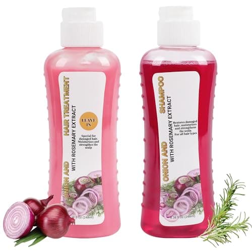 Onion, Biotin and Rosemary Shampoo and Conditioner Set - Paraben and Silicone-Free for All Hair Types