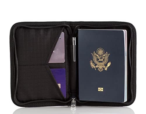 Travel Wallet & Family Passport Holder w/RFID Blocking - Document Organizer Case