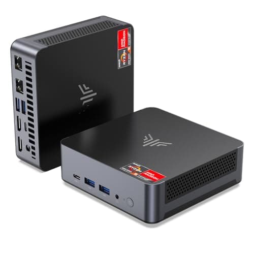 KAMRUI AM21 Mini PC, AMD Ryzen 7 8745HS (8C/16T, up to 4.9GHz), 32GB DDR5 5600MHz RAM, 1TB M.2 2280 PCIe 4.0 SSD, Mini Desktop Computer with Radeon 780M, USB4, Quad Display, Dual LAN, HDMI, WiFi 6