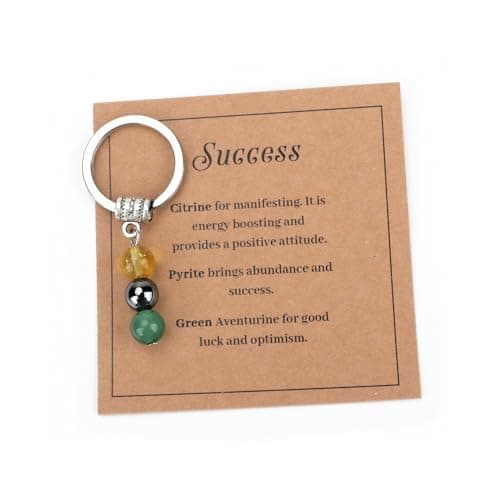 MUCOOS Crystal Keychain,Success Keychain,Good Luck Keychain for birthdays, Christmas, Valentine's Day, New Year, Gift for Women, Friends, Family