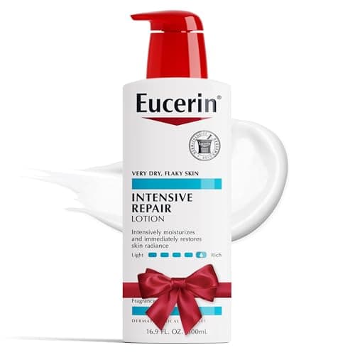 Eucerin Intensive Repair Body Lotion for Dry Skin with Alpha Hydroxy, Moisturizes, Exfoliates and Conditions, Fragrance Free and Paraben Free, Holiday Gifts for Self Care, 16.9 Fl Oz Bottle
