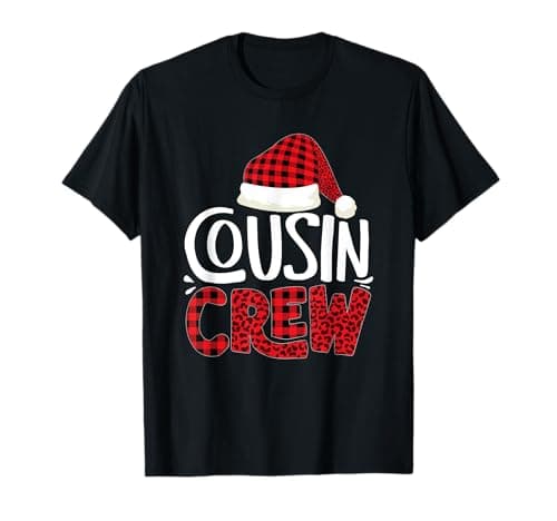 Cousin Crew Family Group Matching Christmas Pajama Party T-Shirt