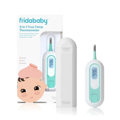 Frida Baby 3-in-1 Rectal, Underarm & Oral Thermometer for Kids, Digital Baby Thermometer for Infants, Toddlers, & Kids, FSA/HSA Eligible