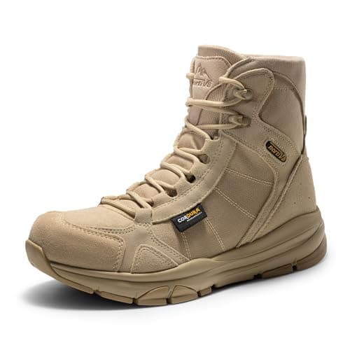 NORTIV 8 Men's Lightweight Military Tactical Work Boots Outdoor Hiking Motorcycle Combat Boots,Size 11,Sand,SNMT221M