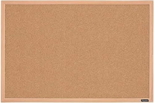 Quartet Cork Board Bulletin Board, 23" x 35" Framed Corkboard, Oak Frame, Decorative Hanging Pin Board, Perfect for Office & Home Decor, Home School Message Board or Vision Board (35-380352)